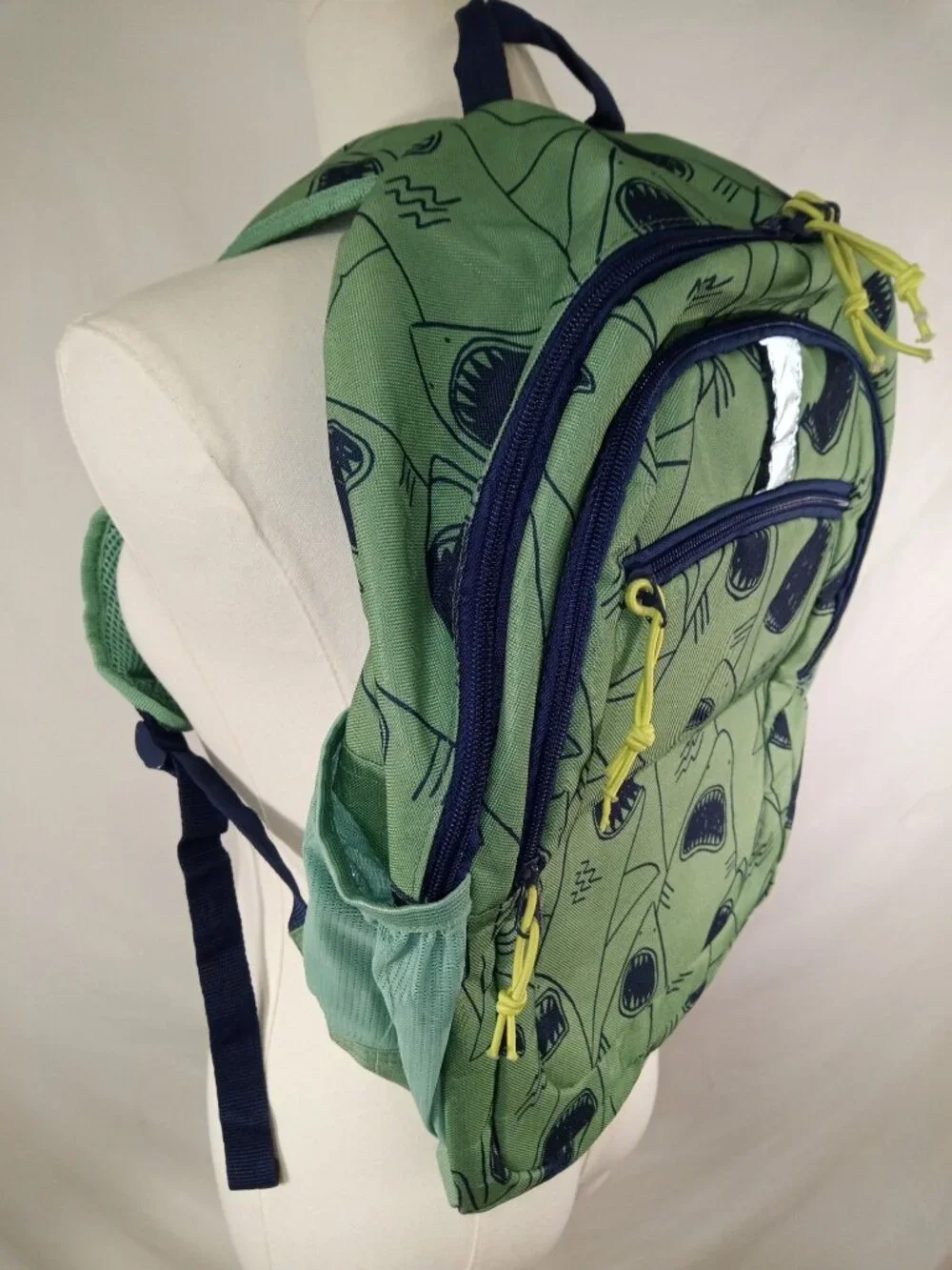 Green/Blue Boy's Shark Print Target Backpack